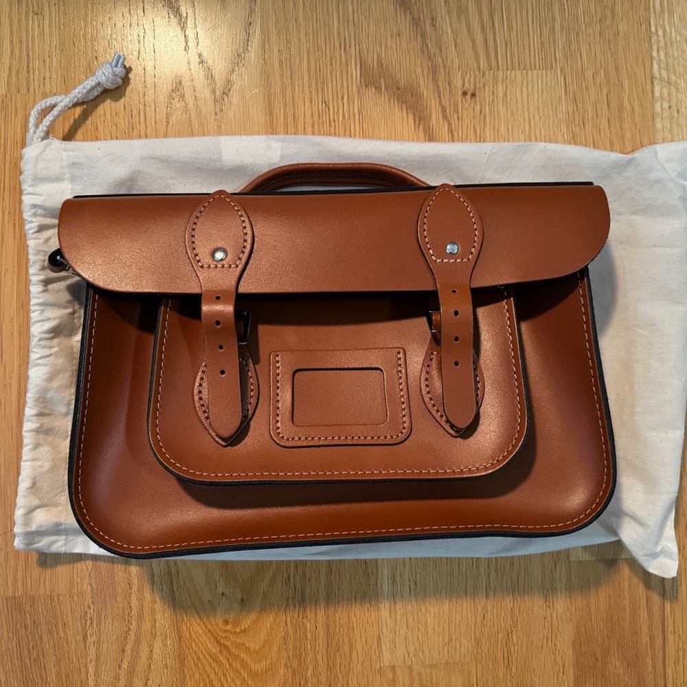 The Leather Satchel Co 12.5 inch cambridge style satchel bag
